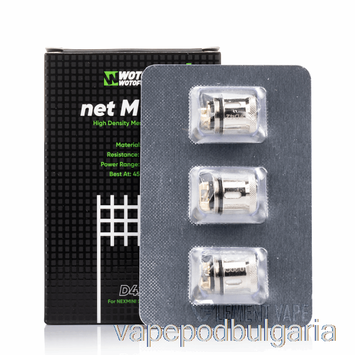 Vape 10000 Дръпки Wotofo Nexmini Replacement Coils 0.2ohm D42 Net Mesh Coils